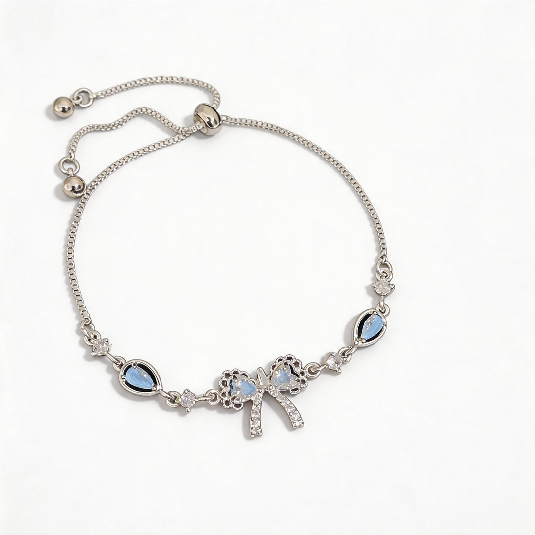 French Vintage Bow & Crystal Bracelet