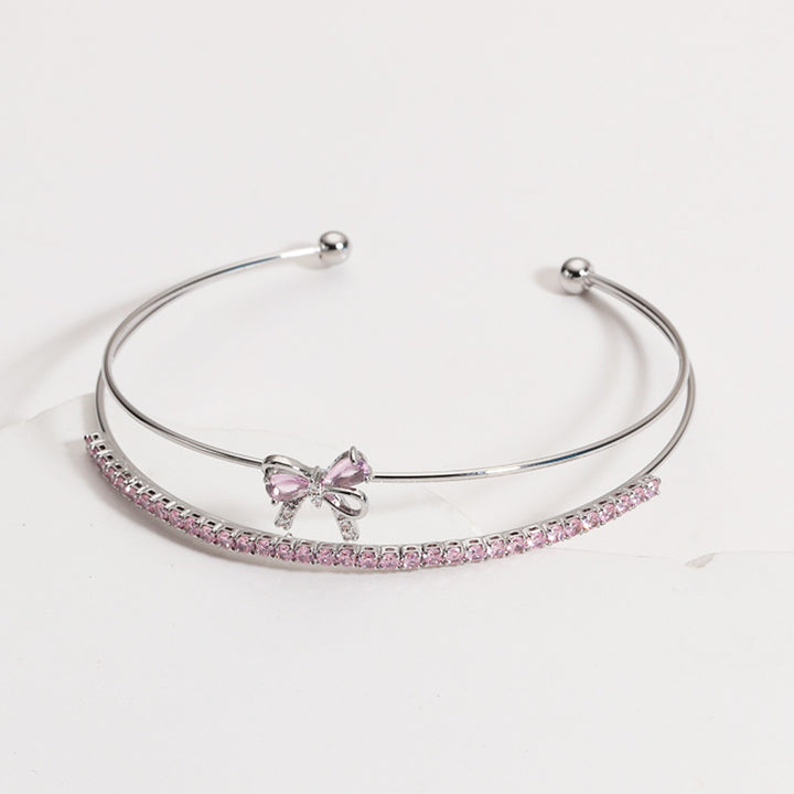 S925 Sterling Silver 3D Floral Cuff Bracelet