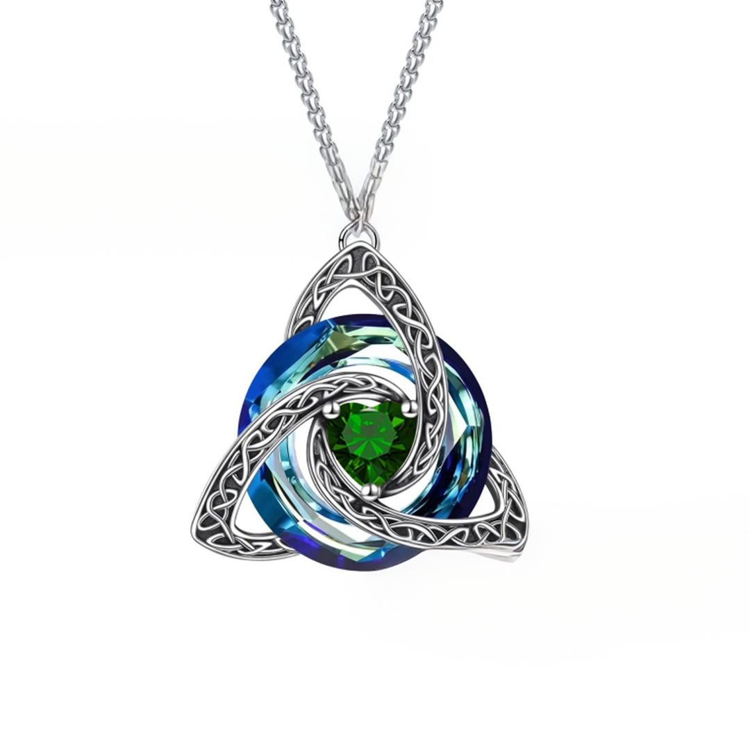 Guardian Amulet Vintage Witch's Knot Birthstone Necklace