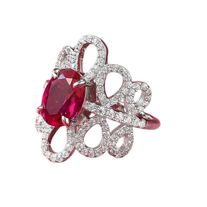 Vintage Blossom · Ruby Adjustable Ring