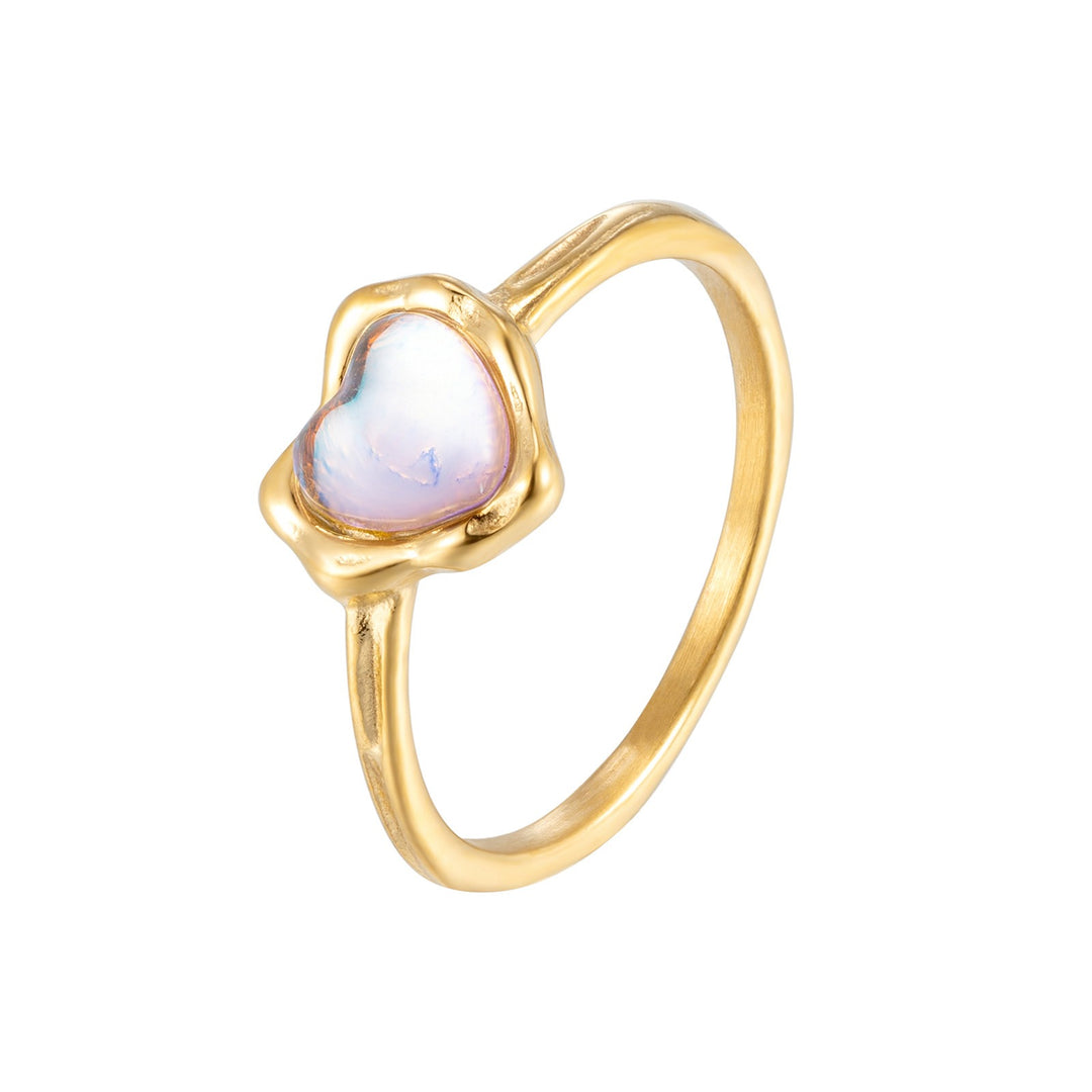 Moonlight Balance Vintage Heart Moonstone Ring