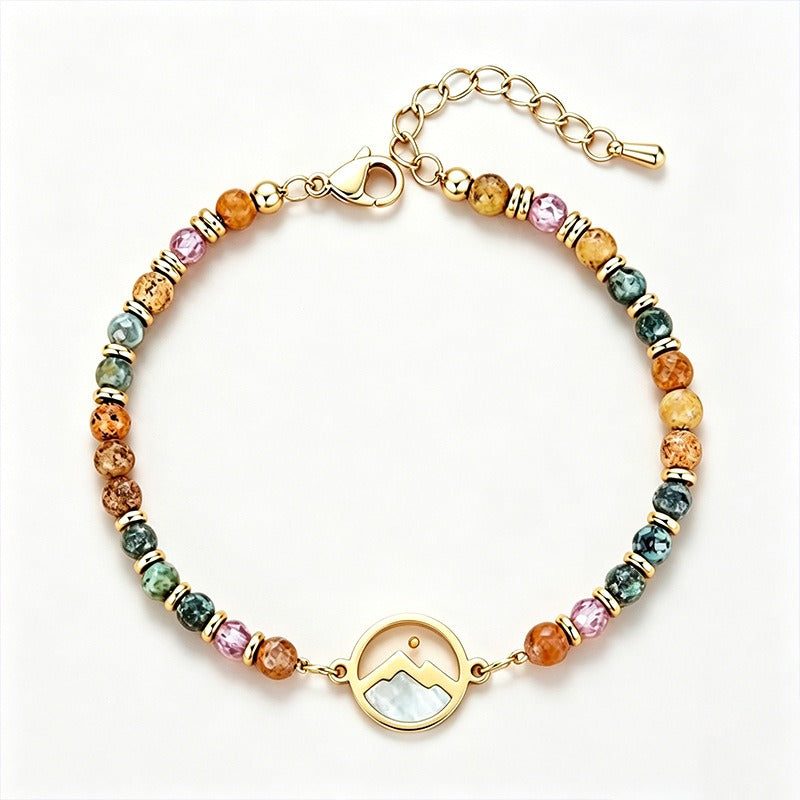 Mustard Seed Faith Talisman Natural Stone Mountain Bracelet