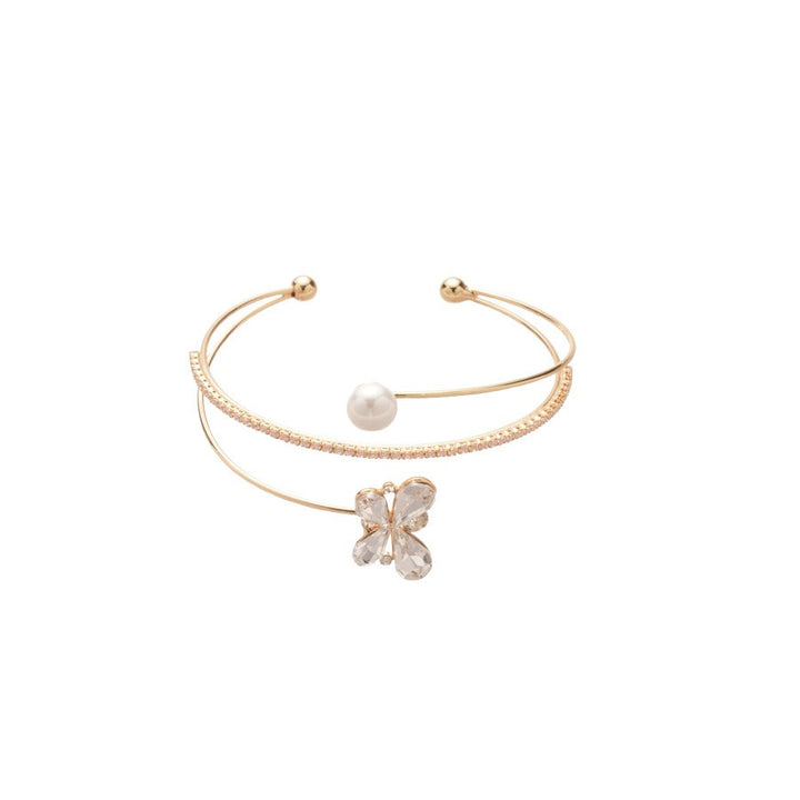 French Vintage Double-Layer Open Cuff Bracelet