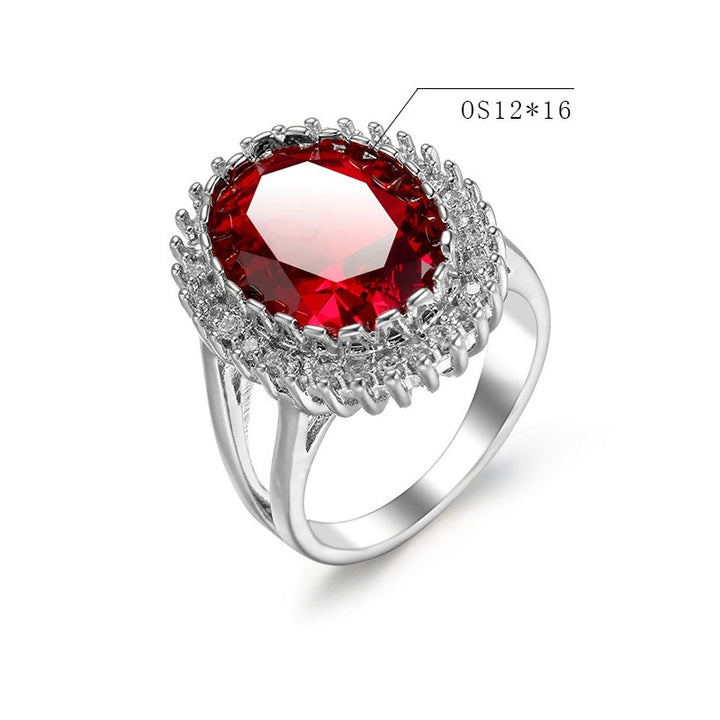 S925 Silver Vintage Statement Ring Halo CZ Split Shank