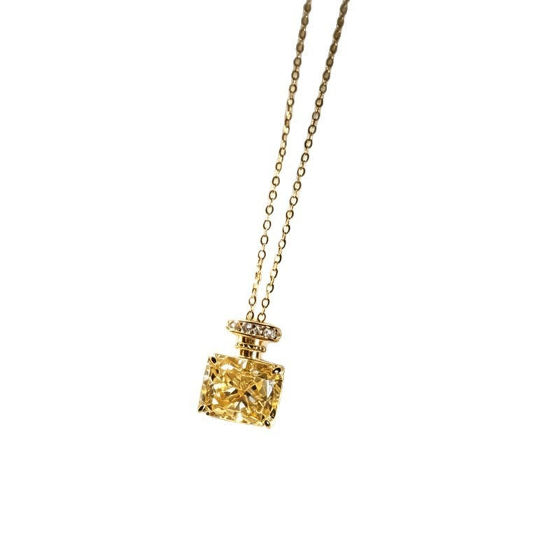 French Vintage Perfume Bottle Pendant Necklace