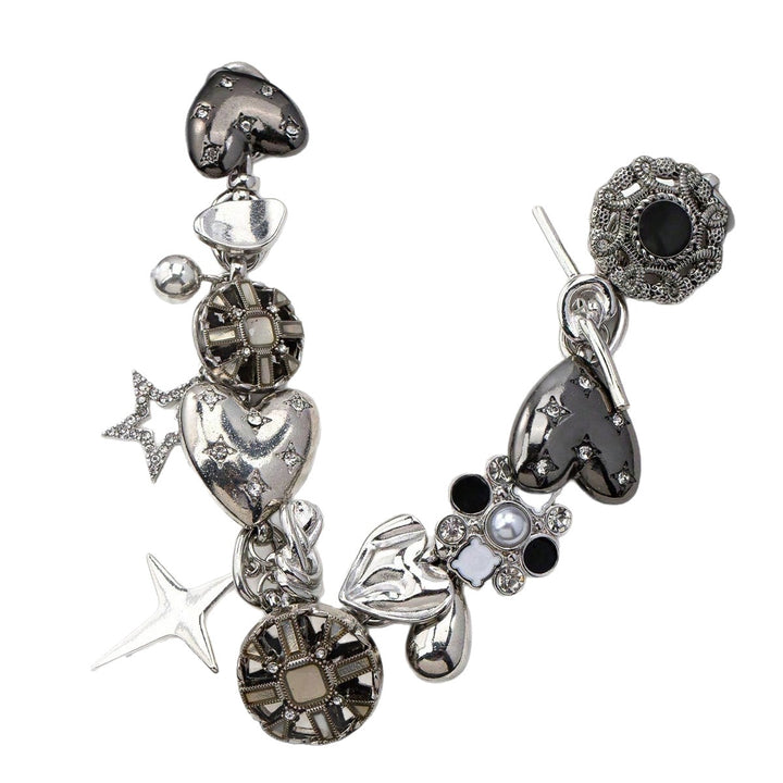 Y2K Sweet & Savage Silver Charm Necklace/Bracelet