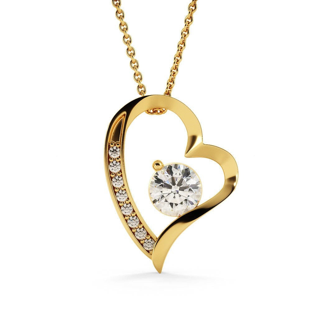 Eternal Love Floating Heart Necklace Personalized Gift Set for Her To My Daughter/Wife/Grandma/Mom/ Granddaughter(Gift Box & Card Included)