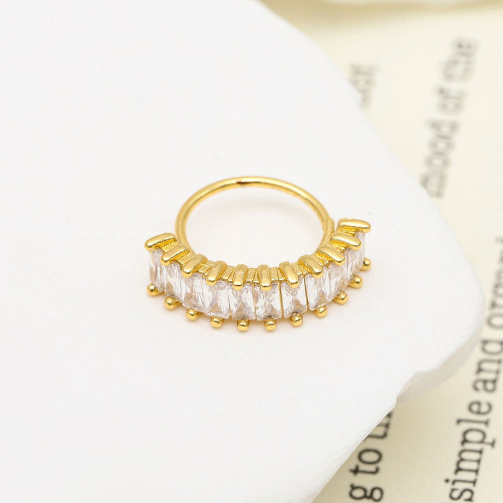 Minimalist Cubic Zirconia Turquoise Drop Rings