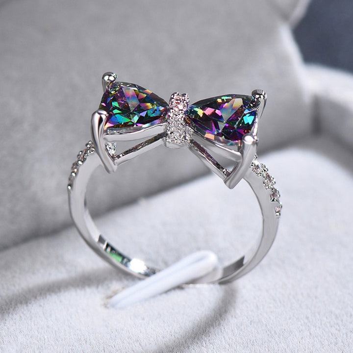 Dainty Bow Knot CZ Ring