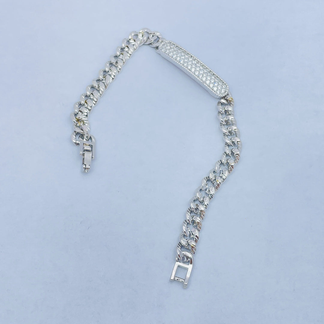 Timeless Diamond S925 Silver Pave Cuban Link Bracelet