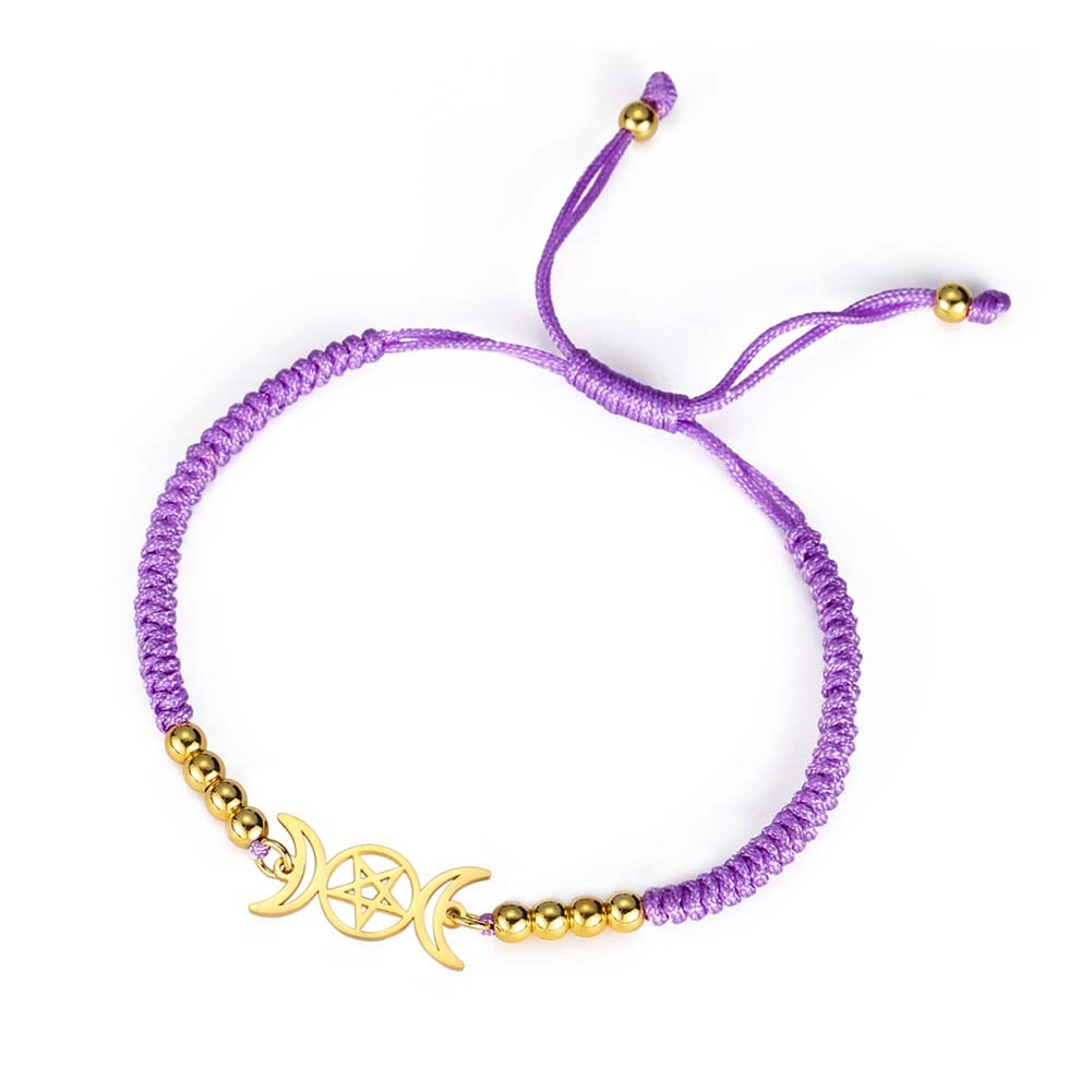 Lunar Guardian Triple Moon Pentacle Witch Bracelet