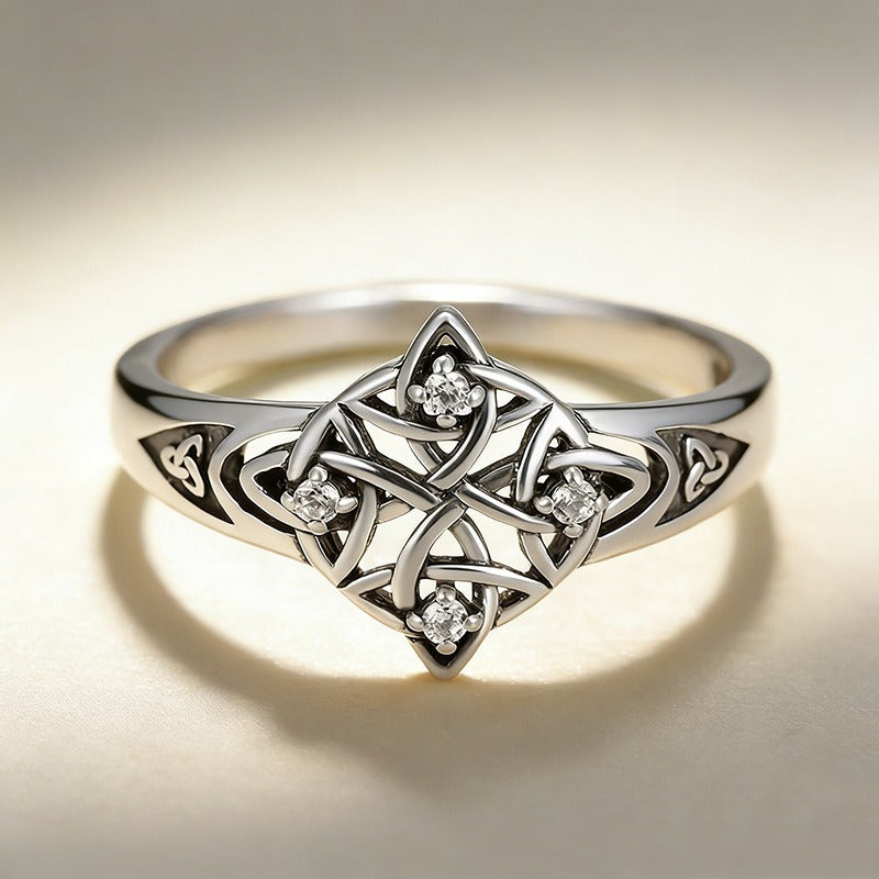 Celtic Witches' Knot Protection S925 Silver Ring