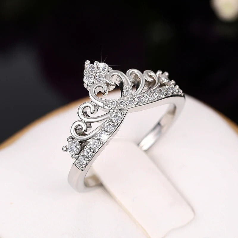 Crown of the Heart Sparkling Ring