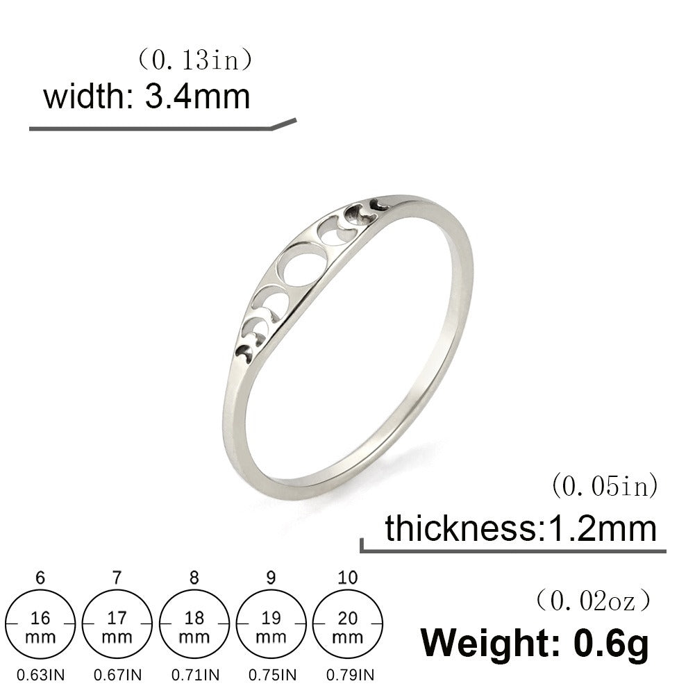 Moon Whisper 18K Gold/White Gold Moon Phase Ring