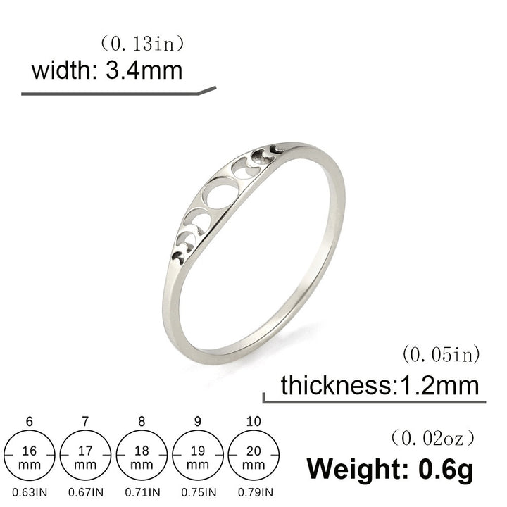 Moon Whisper 18K Gold/White Gold Moon Phase Ring