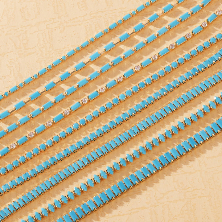 Turquoise Breeze Natural Baguette Turquoise Tennis Bracelet