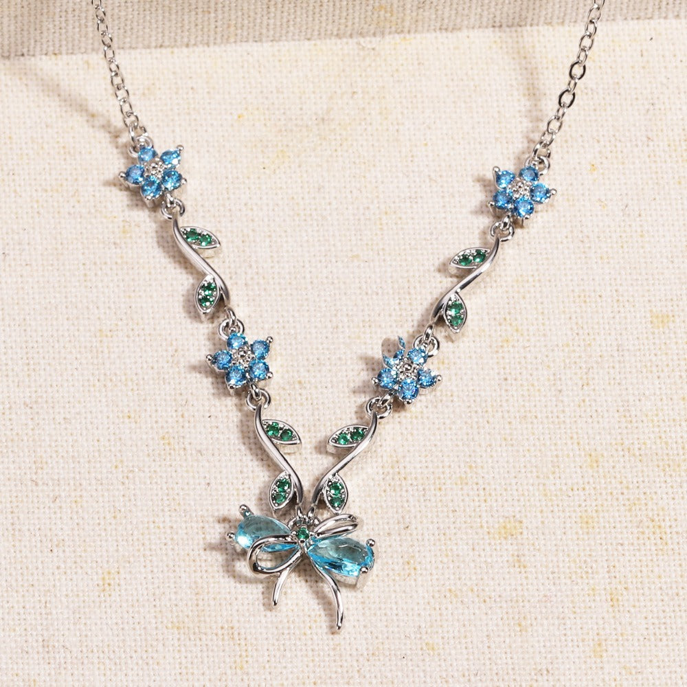 Butterfly Garden Floral Vine Butterfly Choker