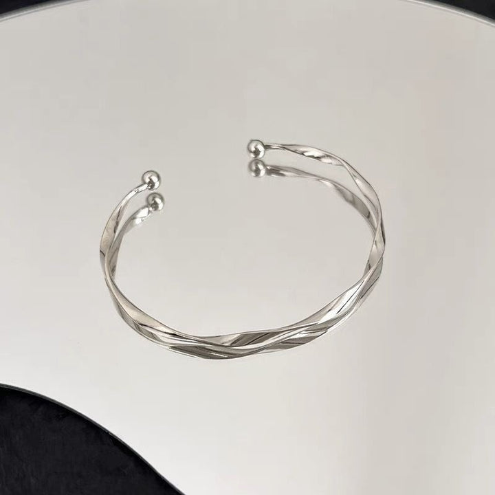 S925 Silver Platinum Plated Mermaid Tears 2-Piece Bracelet Set