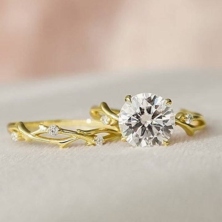 Thorn Rose Moissanite Stackable Ring Set