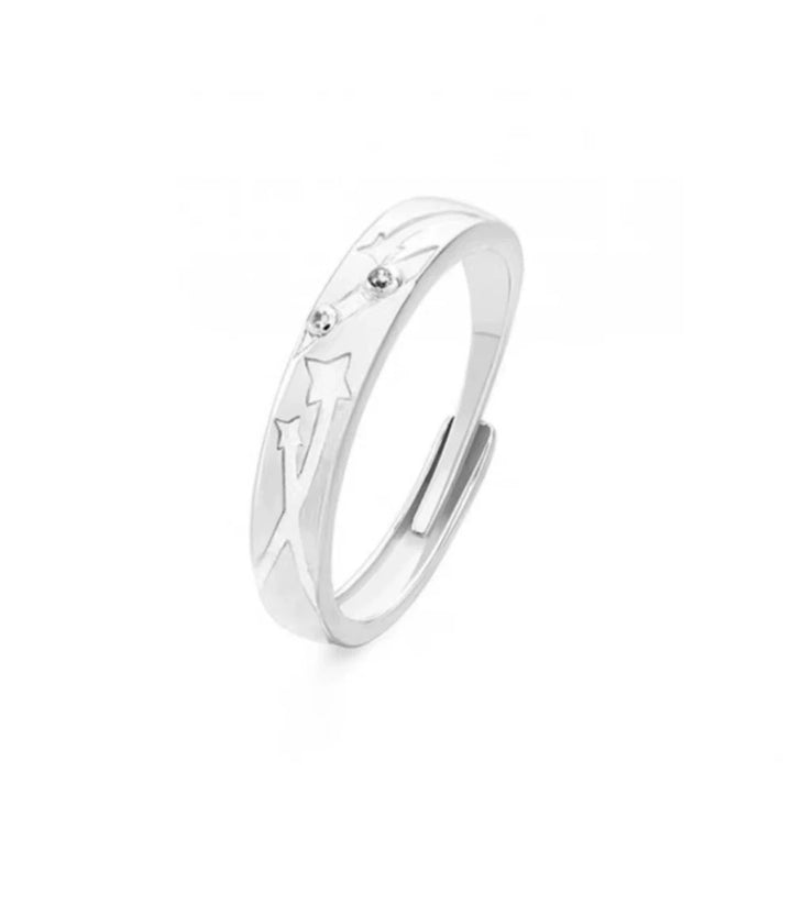 Starry Night Shooting Star Glow-in-the-Dark Couple Rings