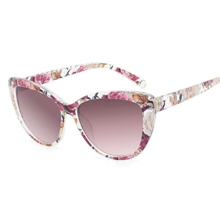 Vintage Cat-Eye Woven Texture Polarized Sunglasses