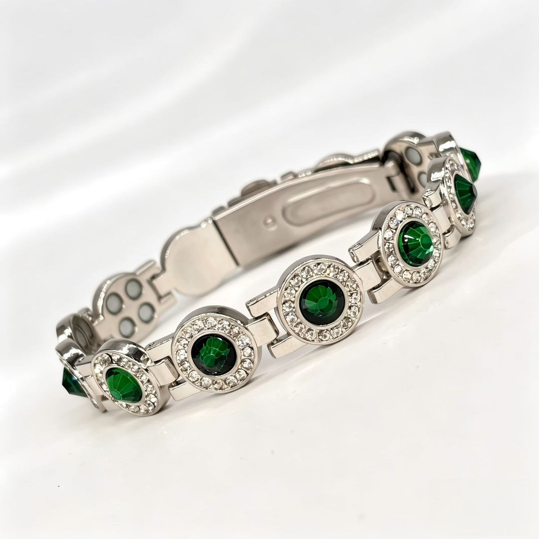 Crystal Energy Luxury Pavé Magnetic Therapy Bracelet