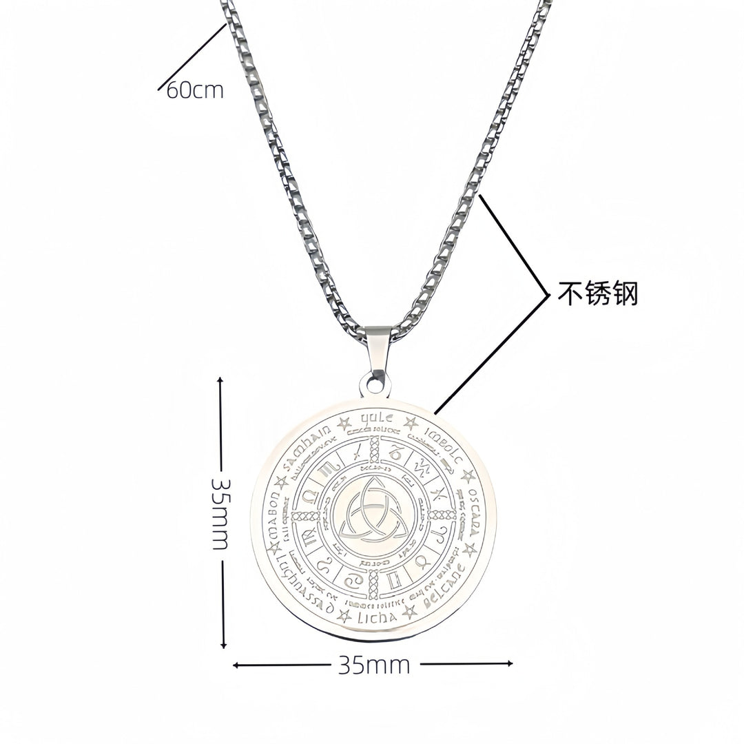 「Celtic Wheel of the Year」Triquetra Protection Necklace