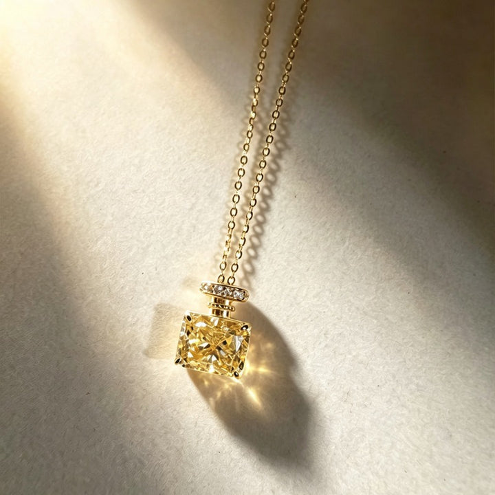 French Vintage Perfume Bottle Pendant Necklace