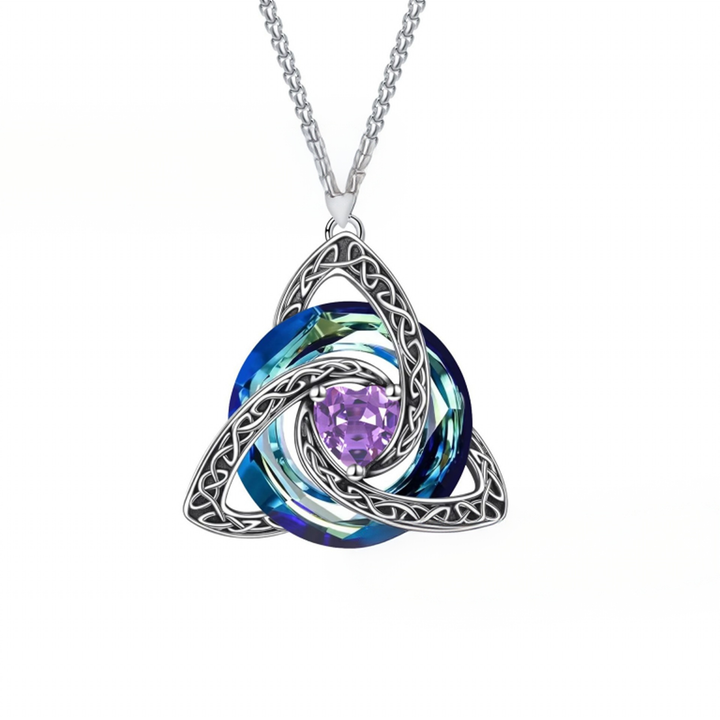 Guardian Amulet Vintage Witch's Knot Birthstone Necklace