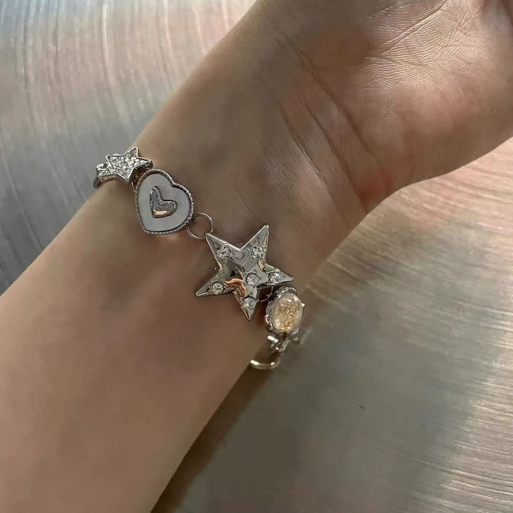 Y2K Sweet & Savage Silver Charm Necklace/Bracelet