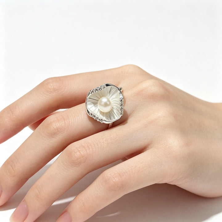 Classic French Pearl Open Ring