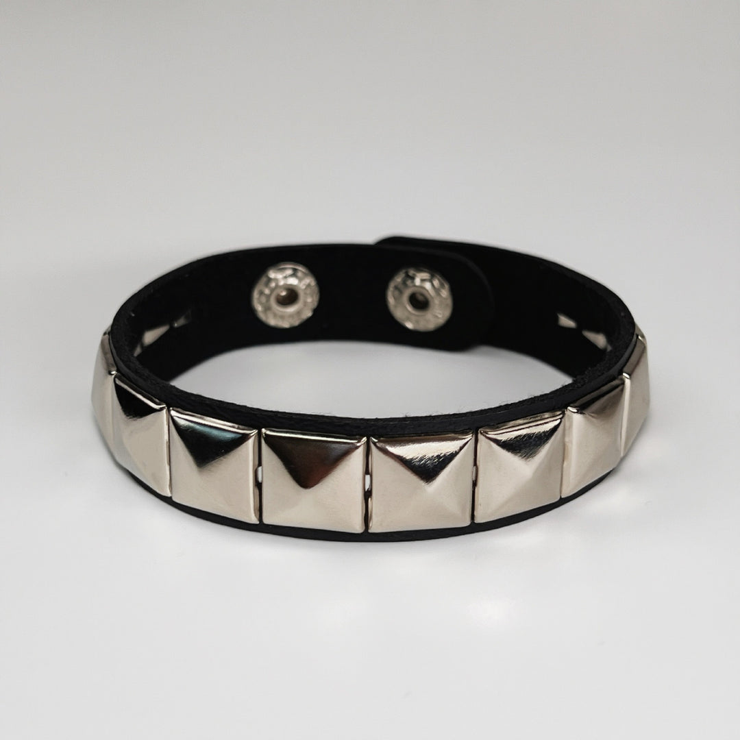 Vintage Rock Chic Studded Leather Bracelet Set