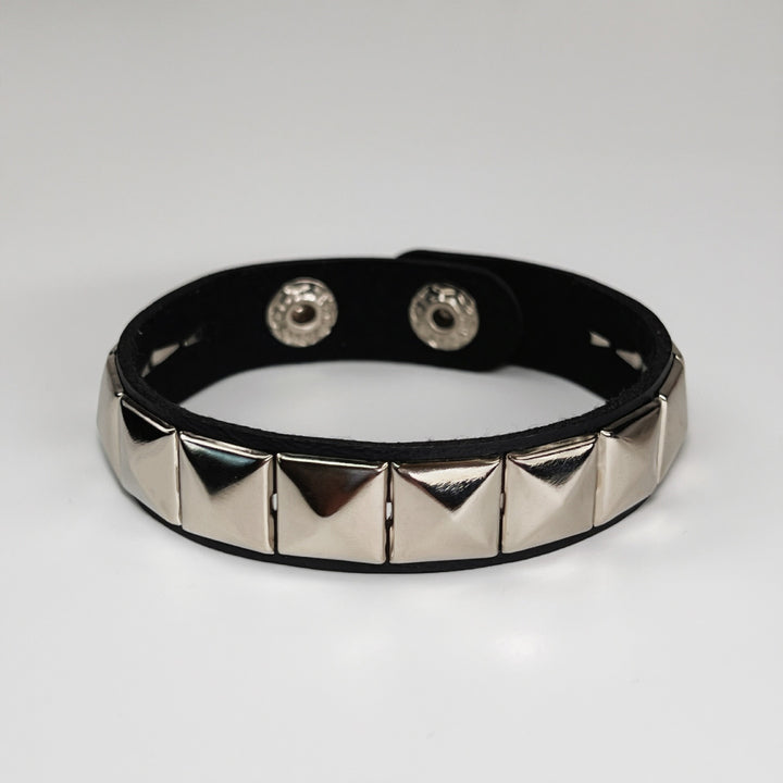 Vintage Rock Chic Studded Leather Bracelet Set