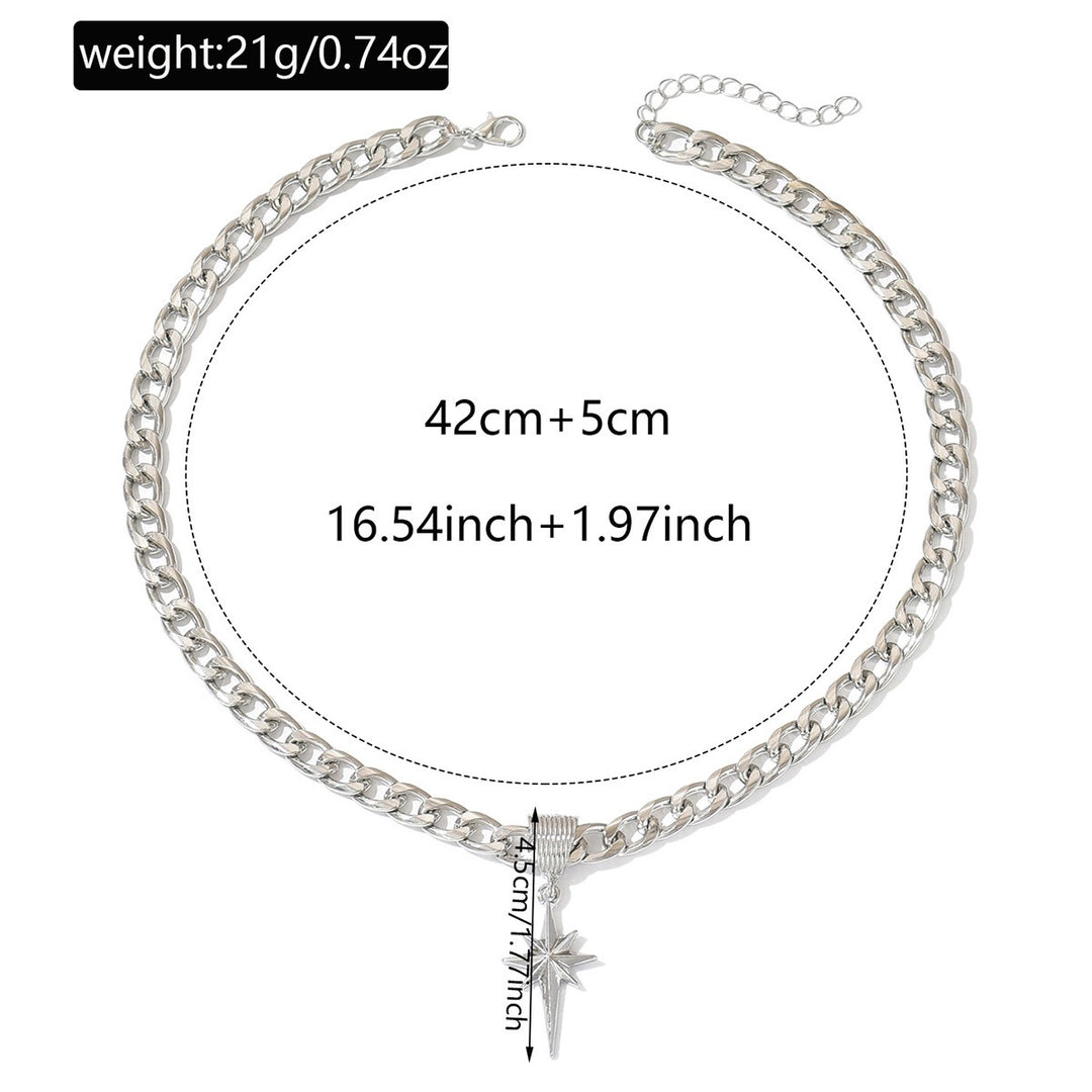 Starlight Guidance Two-Tone Cuban Link Starburst Necklace