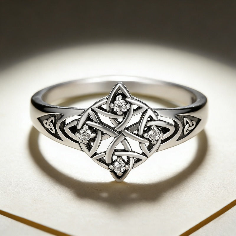 Celtic Witches' Knot Protection S925 Silver Ring