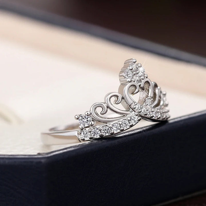 Crown of the Heart Sparkling Ring