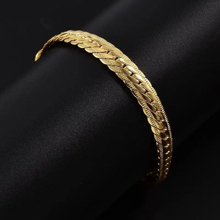 Double-Sided Woven Herringbone Bracelet