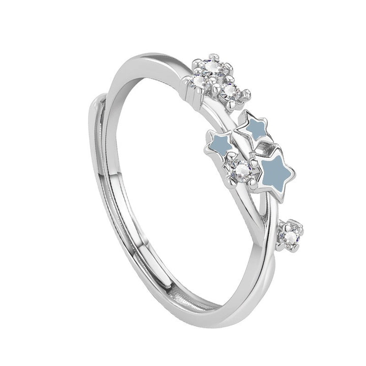 Starry Night Shooting Star Glow-in-the-Dark Couple Rings