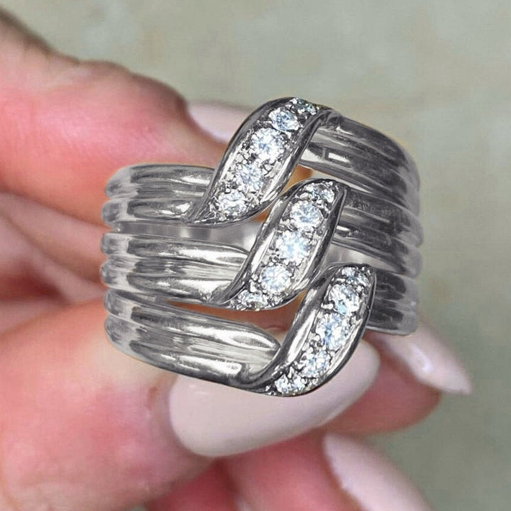 Flowing Ribbon Multi-Band Ring