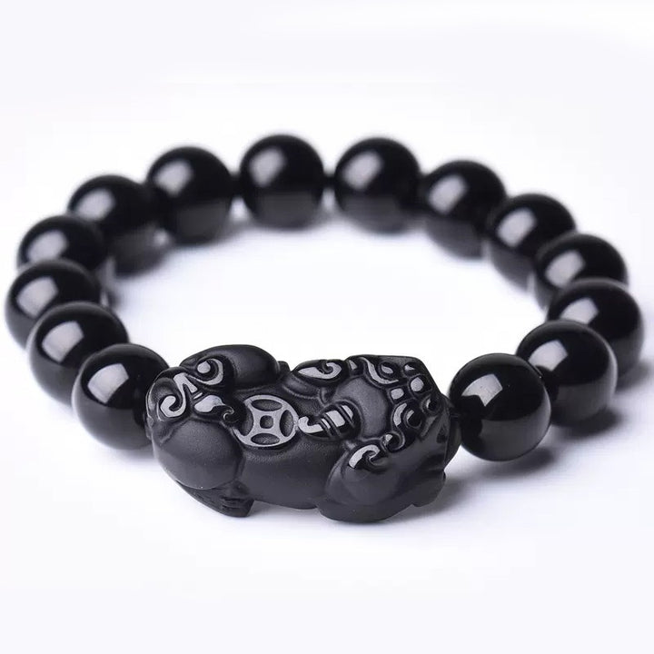 Natural Black Obsidian Pixiu Bracelet