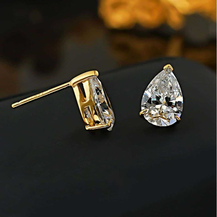 Pure Teardrop S925 Silver Moissanite Teardrop Stud Earrings