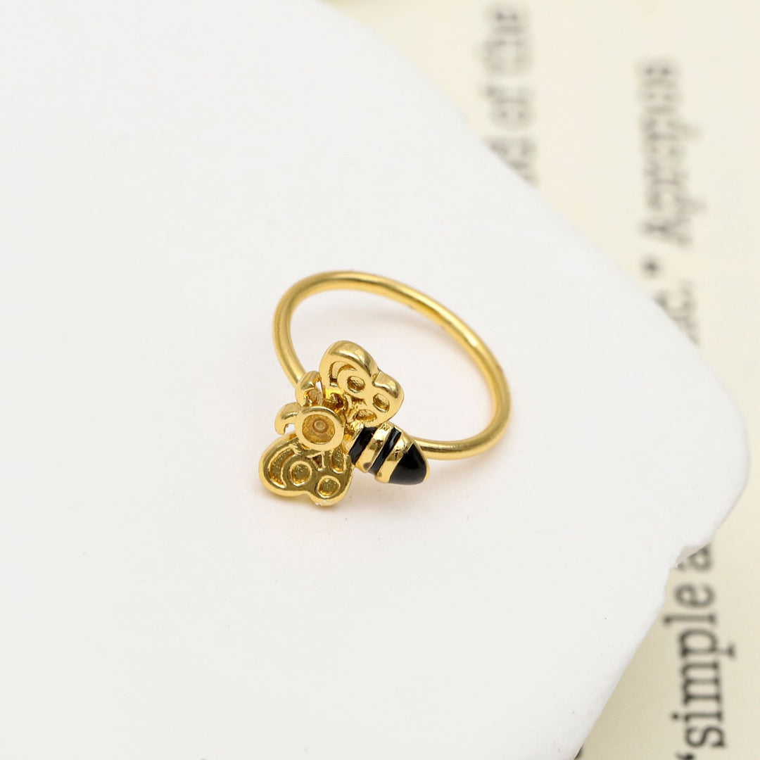 Minimalist Cubic Zirconia Turquoise Drop Rings