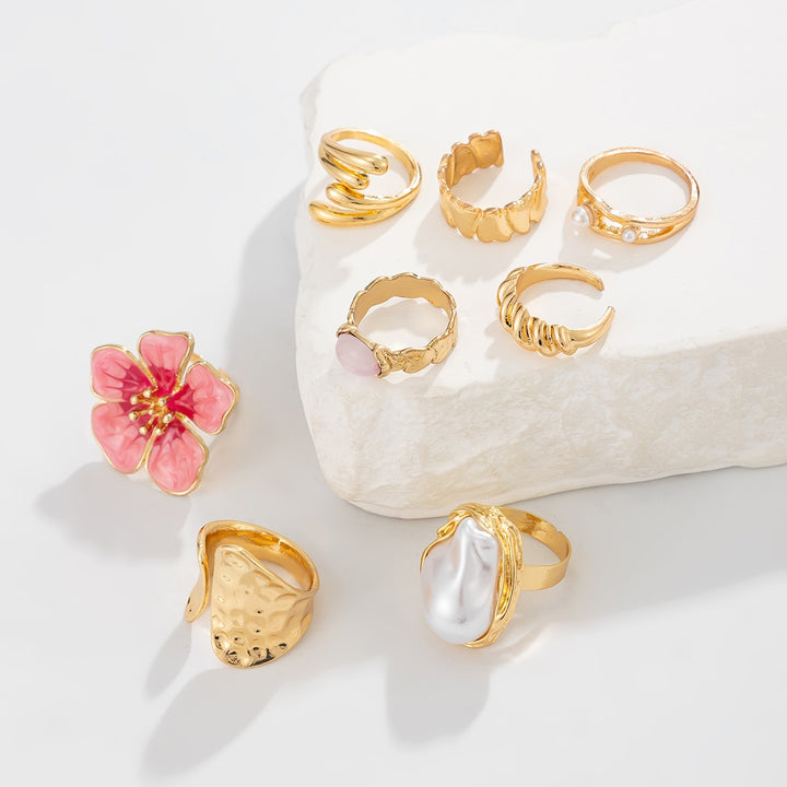 Bohemian Vacation Ring Set Beach Floral Collection