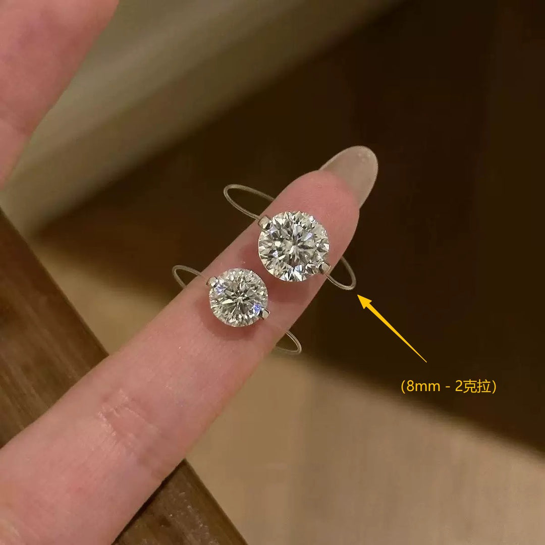 Mermaid's Tear Floating Diamond Ring & Necklace Minimalist Invisible Setting