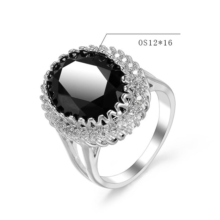 S925 Silver Vintage Statement Ring Halo CZ Split Shank