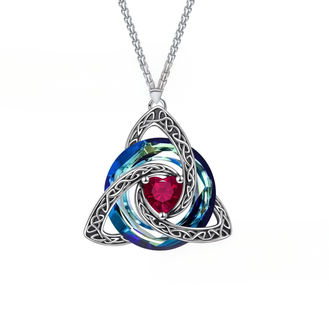Guardian Amulet Vintage Witch's Knot Birthstone Necklace