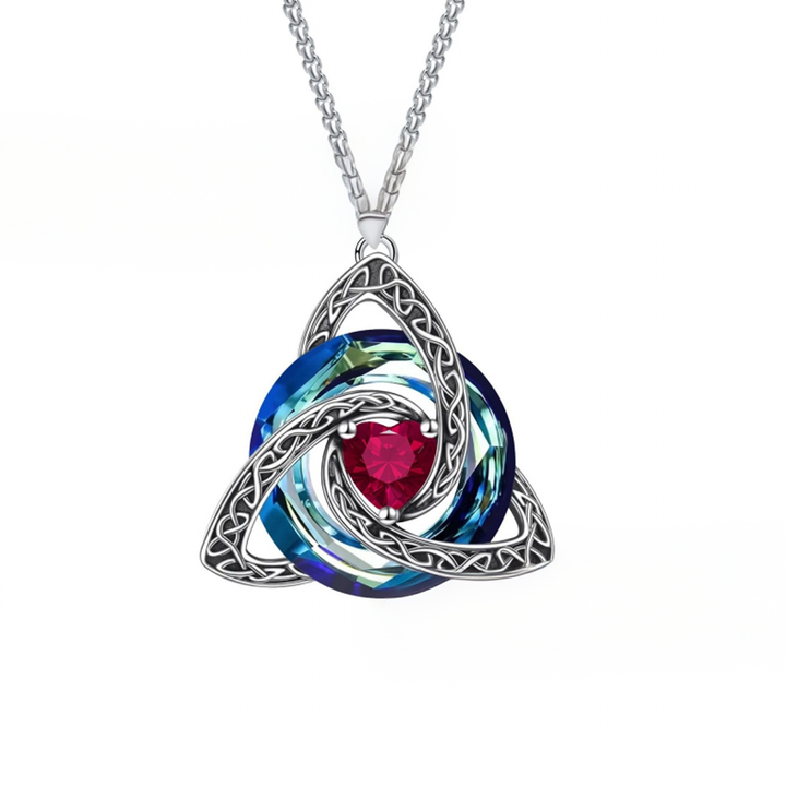 Guardian Amulet Vintage Witch's Knot Birthstone Necklace