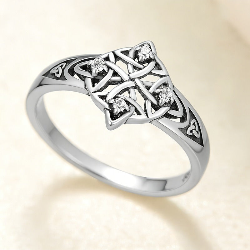 Celtic Witches' Knot Protection S925 Silver Ring