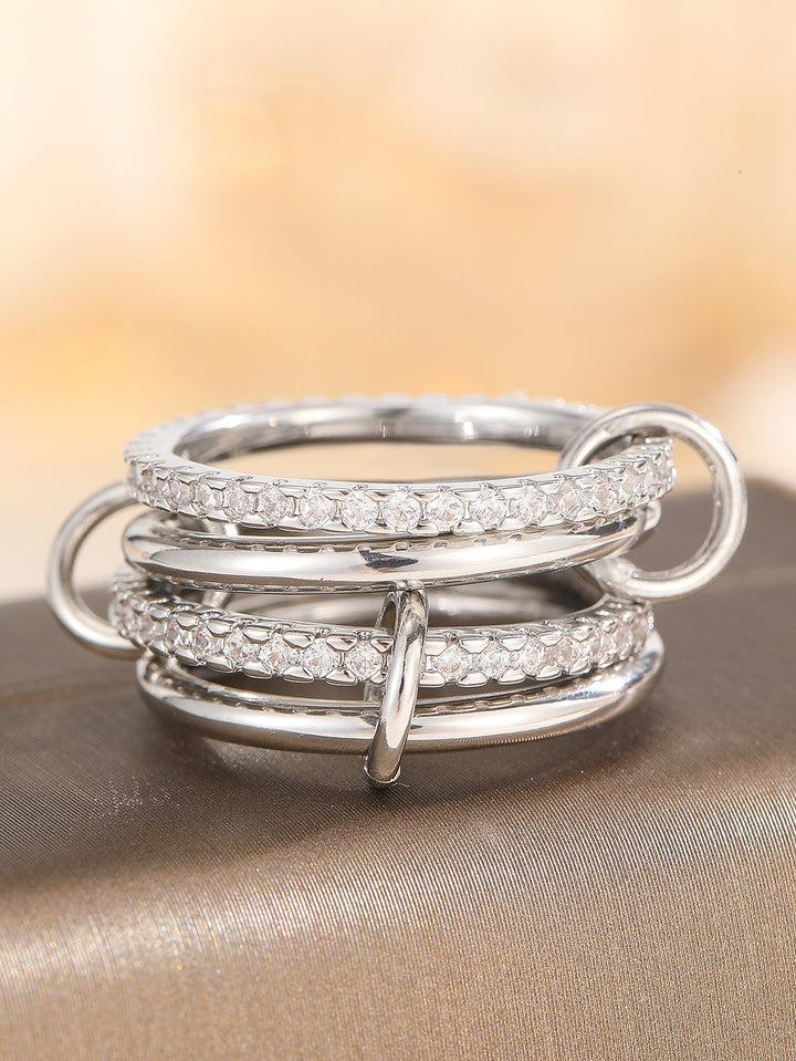 Interlocking Four-Row Stacked Ring