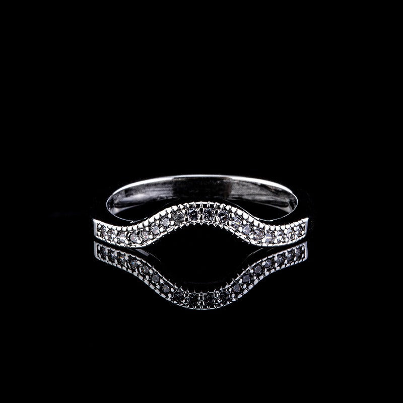S925 Silver Platinum Plated Stellar Halo 3-Piece Moissanite Ring Set